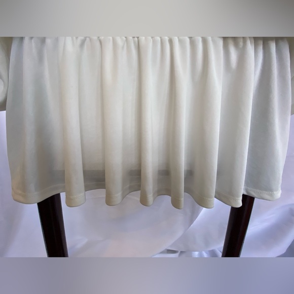 🆕NWT Cherish Kimono Sleeves Front Wrap Peplum Top Ivory Size Small - Picture 5 of 9